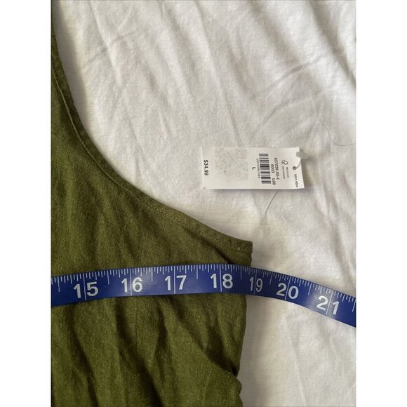 Old Navy Green Sleeveless Button-Front Top Womens L - Picture 5 of 10